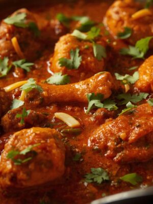 CHICKEN KADAI with big handi dish and more gravy CHICKEN HANDI (HALF)