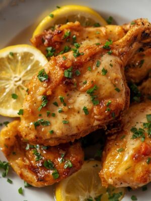 LEMON CHICKEN dry dish serve in plate LEMON CHICKEN