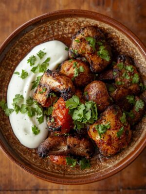 MUSHROOM TIKKA djsh serv in plate MUSHROOM TIKKA